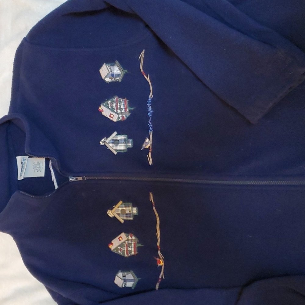 Northern Reflections Navy Fleece Jacket 100%